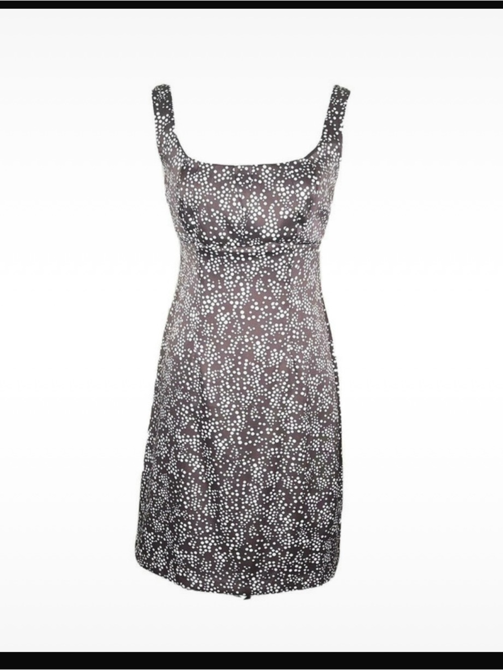 connected apparel Brown Dress with White Speckled Print